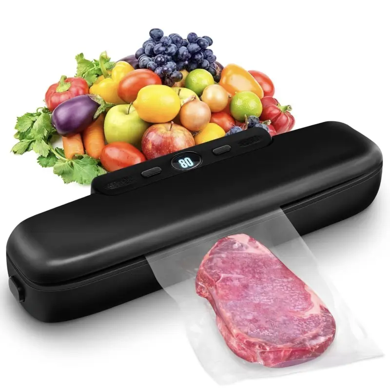 Vacuum Sealer, Automatic Food Vacuum Sealer Machine One-Touch Vacuum Sealing for Dry & Moist Food Preservation, Compact Vacuum Packer Machine